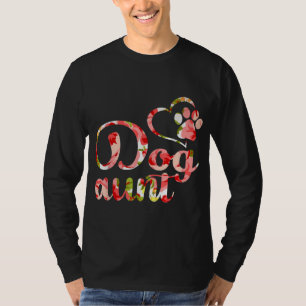 犬叔母の妹の花の子犬の恋人 Tシャツ