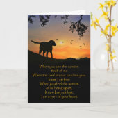 犬同情カードスピリチュアル詩 カード (黄色い花)