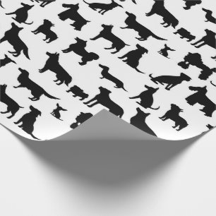 犬品種シルエットラッピング紙 ラッピングペーパー
