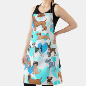 犬品種パターンオールオーバープリントエプロン エプロン (インサイチュ)