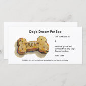 犬営業トリマースパ用商品券カード (正面/裏面)