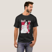 犬夜叉に座る犬夜叉篭目 Tシャツ (正面フル)
