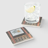 犬失ったカフェ、フォリービーチ、サウスカロライナ州コースター ストーンコースター (横)