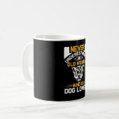 犬好きなおばあさん コーヒーマグカップ (正面左)