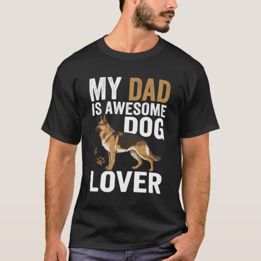 犬好きなパパは最高 Tシャツ (正面)