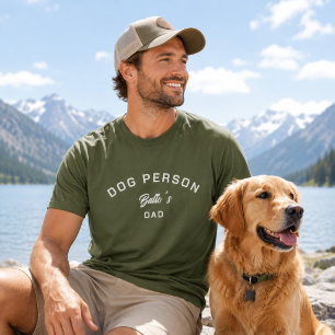 犬好きなパパ グリーン Tシャツ
