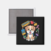 犬好きな人のための新学期 マグネット (正面/裏面)