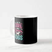 犬好きな女の子 コーヒーマグカップ (正面左)