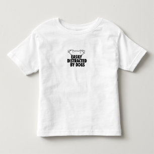 犬好きな方へのギフトに!犬に気を取られがち トドラーTシャツ