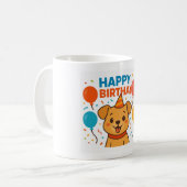 犬好きな方への犬の誕生日プレゼント コーヒーマグカップ (正面左)