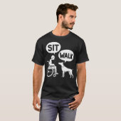 犬好きのためのおもしろいデザイン 車椅子の犬にも使えるよ Tシャツ (正面フル)