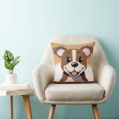 犬好きのためのかわいい笑顔の子犬 クッション (椅子)