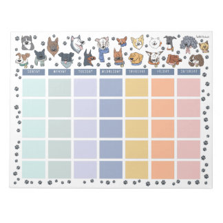 犬好きのためのオープンデート式デスクカレンダーノート ノートパッド