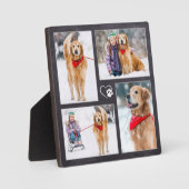 犬好きのためのカスタマイズされたペット写真コラージュ フォトプラーク (正面)