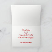 犬好きのためのクリスマスカード 家族名 シーズンカード (内部)