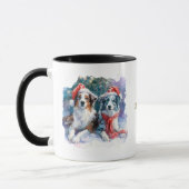 犬好きのためのクリスマスコーヒーマグ マグカップ (左)
