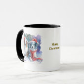 犬好きのためのクリスマスコーヒーマグ マグカップ (正面左)