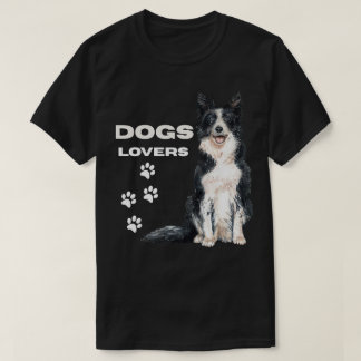 犬好きのためのシンプルなデザイン Tシャツ