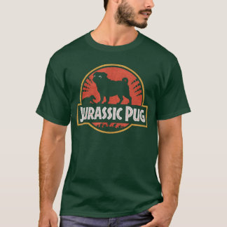 犬好きのためのジュラシックパグ 面白いパグ ファミリーフレンド Tシャツ
