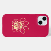 犬好きのためのスマホケース - 肉球プリントのタイポグラフィー Case-Mate iPhoneケース (裏面 (横))