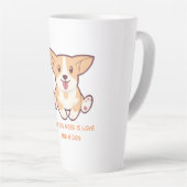 犬好きのためのデザイン ペットギフトにも カフェラテマグ (右アングル)