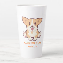 犬好きのためのデザイン　ペットギフトにも カフェラテマグ