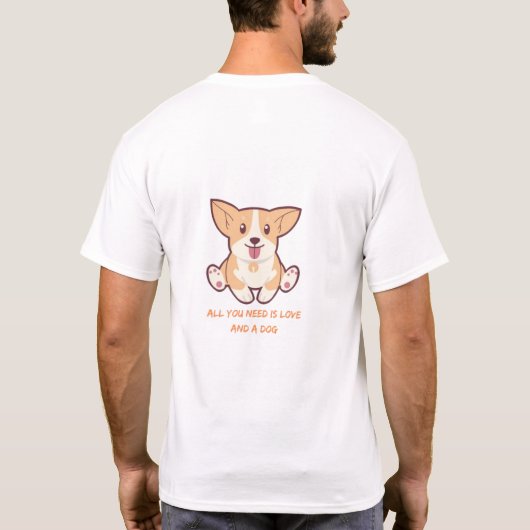 犬好きのためのデザイン 犬グッズにも Tシャツ (裏面)