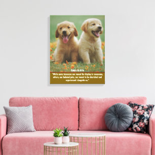 犬好きのためのペットの写真の壁アート キャンバスプリント