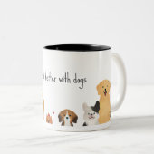 犬好きのためのマグカップ ツートーンマグカップ (正面右)