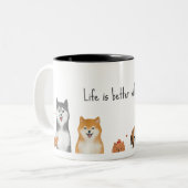 犬好きのためのマグカップ ツートーンマグカップ (正面左)
