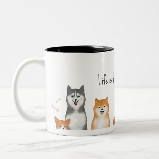 犬好きのためのマグカップ ツートーンマグカップ (左)