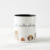 犬好きのためのマグカップ ツートーンマグカップ (中央)