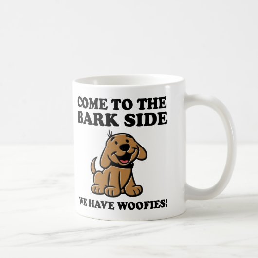 犬好きのためのマグカップ 来て Bark Side 獣医へ コーヒーマグカップ (右)