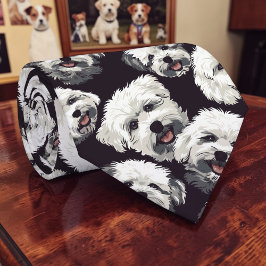 犬好きのためのレトロなカスタムタイ ネクタイ