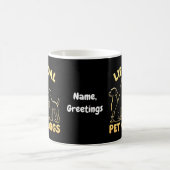 犬好きのための人生の目標 すべての犬を撫でる コーヒーマグカップ (中央)