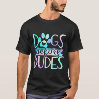犬好きのための愛犬ファーストな犬の足跡ハートペ Tシャツ