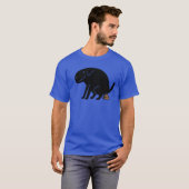 犬好きのための面白いうんちをする犬デザイン Tシャツ (正面フル)
