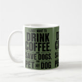 犬好きのための面白いコーヒーマグ コーヒーマグカップ (左)