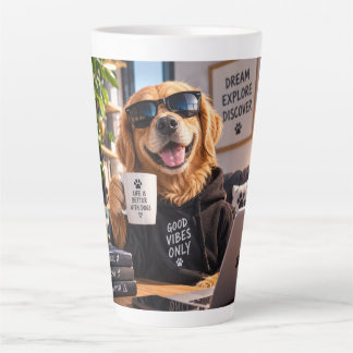 犬好きのための面白い犬のマグカップ – お茶目な犬のイラスト入りコーヒーカップ カフェラテマグ
