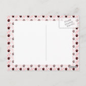 犬好きのための面白い肉球と骨のデザイン ポストカード (裏面)