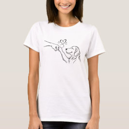 犬好きのための、犬と人間の拳のバンプ Tシャツ