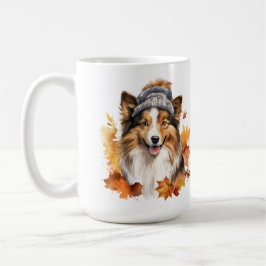 犬好きのための「秋だね」マグカップ コーヒーマグカップ