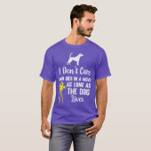 犬好きのためのGIF。映画で誰が死のうと気にしない Tシャツ (正面フル)