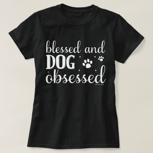 犬好きのためのTシャツ - 犬に夢中 Tシャツ (デザイン正面)