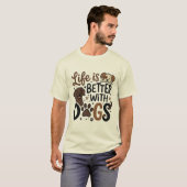 犬好きのためのTシャツ Tシャツ (正面フル)