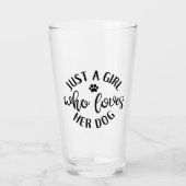 犬好きのデザインただの犬好きの女の子 タンブラーグラス (正面)