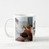 犬好きのペット写真コラージュ コーヒーマグカップ (左)