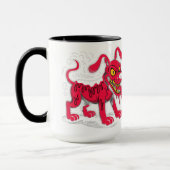 犬好きのマグカップ – かわいい手描きドッグデザイン マグカップ (左)