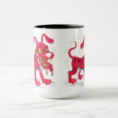 犬好きのマグカップ – かわいい手描きドッグデザイン マグカップ (中央)