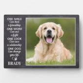 犬好きの名言 記念品 個人のペットの写真 フォトプラーク (正面)